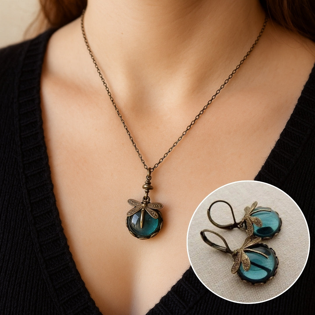 Dahlia Vintage Dragonfly Necklace 1