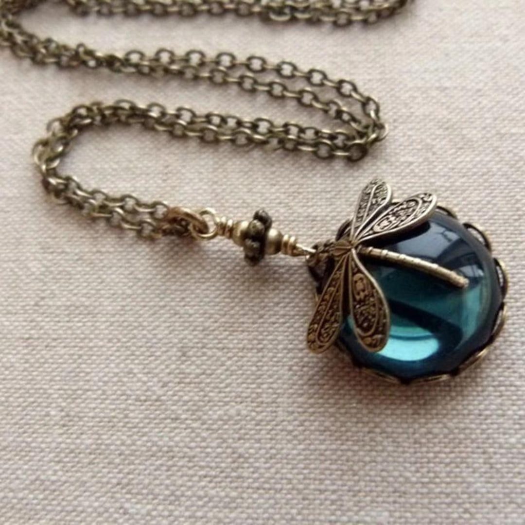 Dahlia Vintage Dragonfly Necklace 2