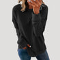 Women's oversized long sleeve crew neck sweater with a longer back hem