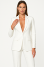 Women's tailored blazer and wide-leg trousers suit set