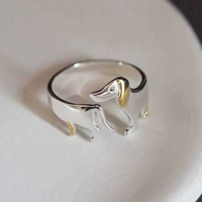 Daphne Dachshund Wrap Ring 1