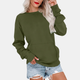 Women's oversized crew neck sweatshirt with kangaroo pocket