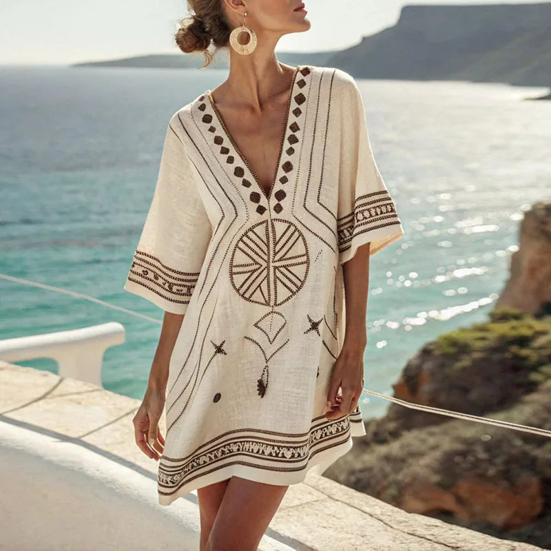 Delilah Flowing Beach Dress 0