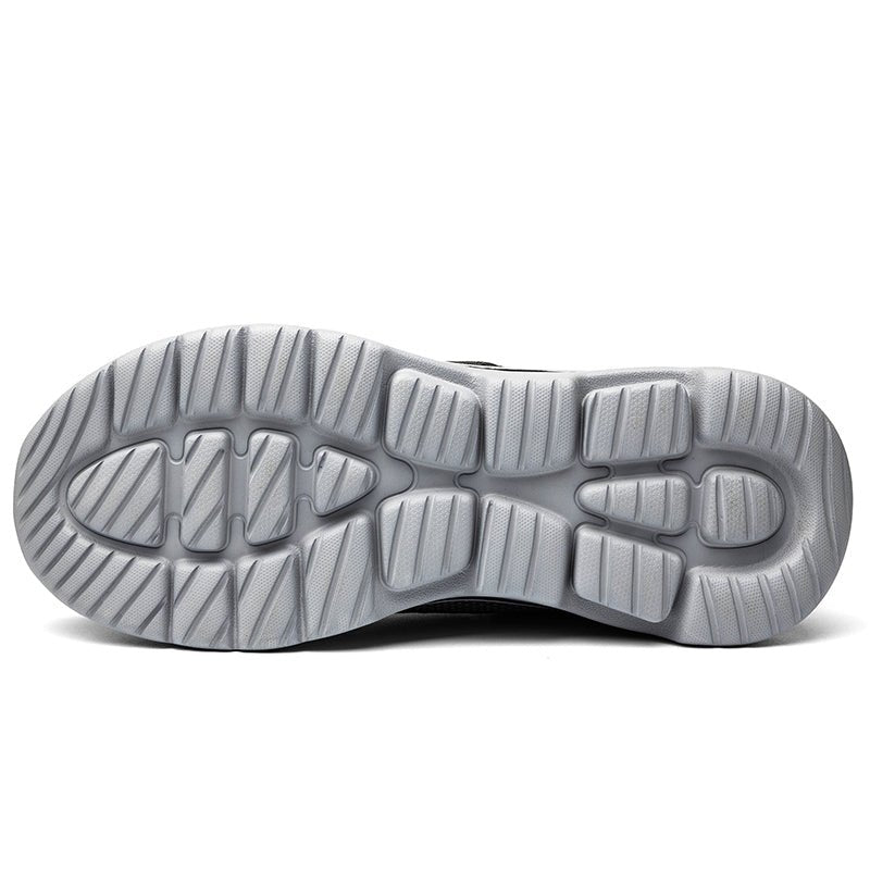 Women's wide toe slip-on sneakers with hook-and-loop straps and layered soles