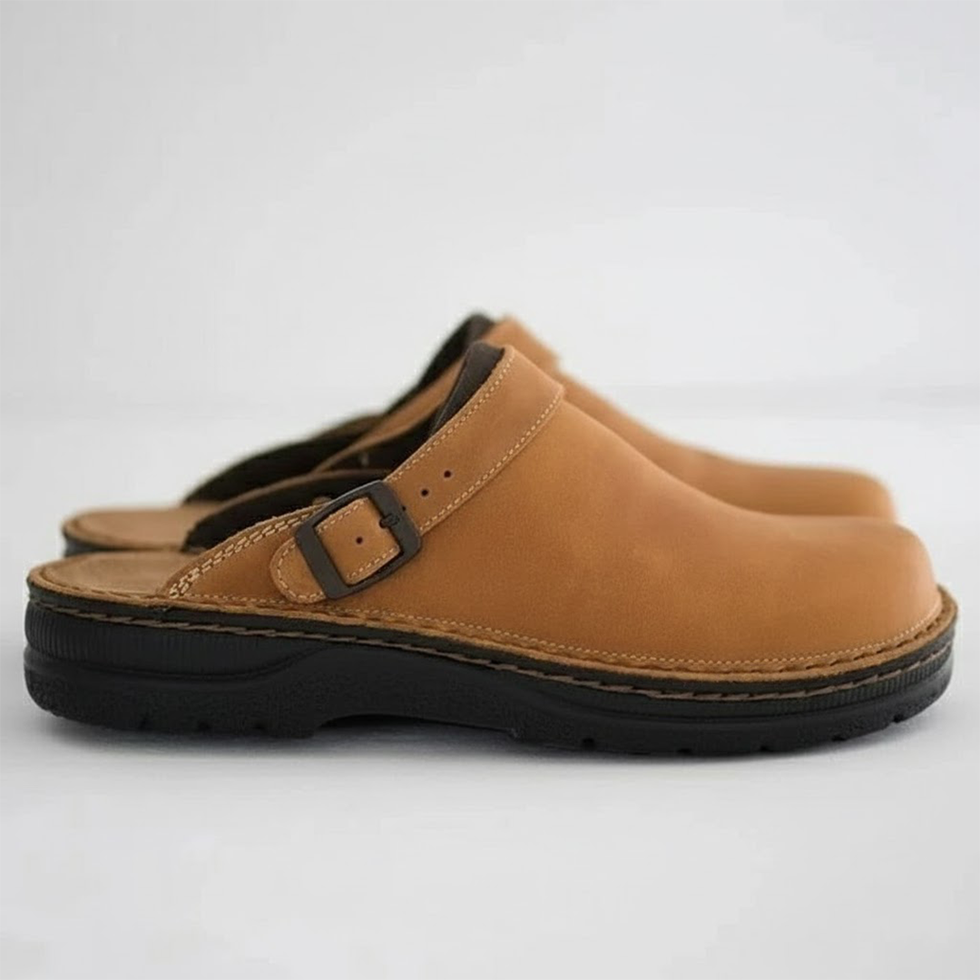 Women's Leather Slip-On Comfort Shoes – Supportive Cushioned Everyday Flats 8