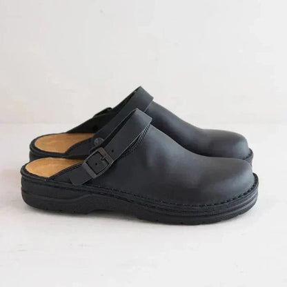 Women's Leather Slip-On Comfort Shoes – Supportive Cushioned Everyday Flats 7