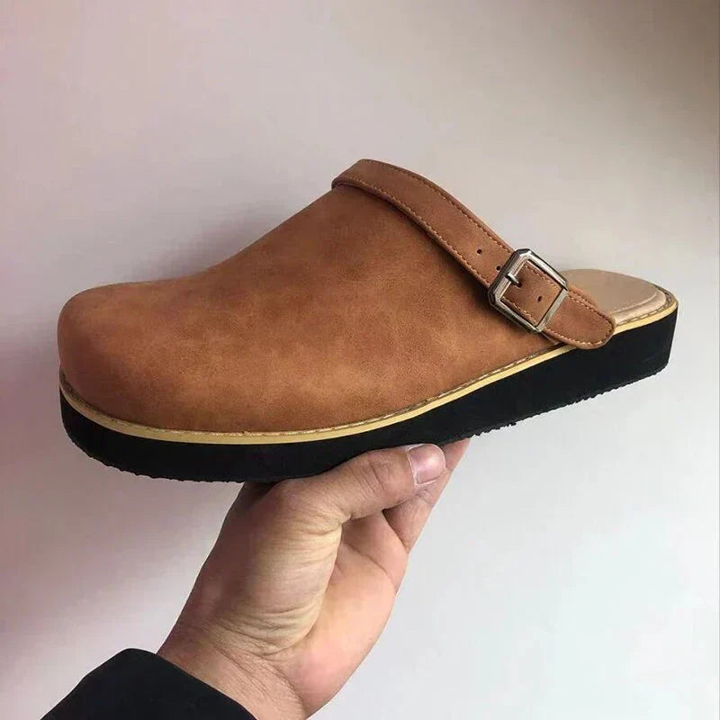 Women's Leather Slip-On Comfort Shoes – Supportive Cushioned Everyday Flats 2