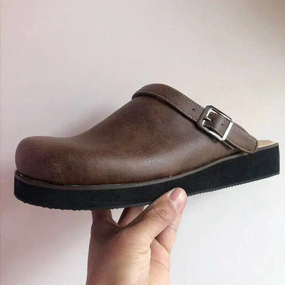 Women's Leather Slip-On Comfort Shoes – Supportive Cushioned Everyday Flats 6