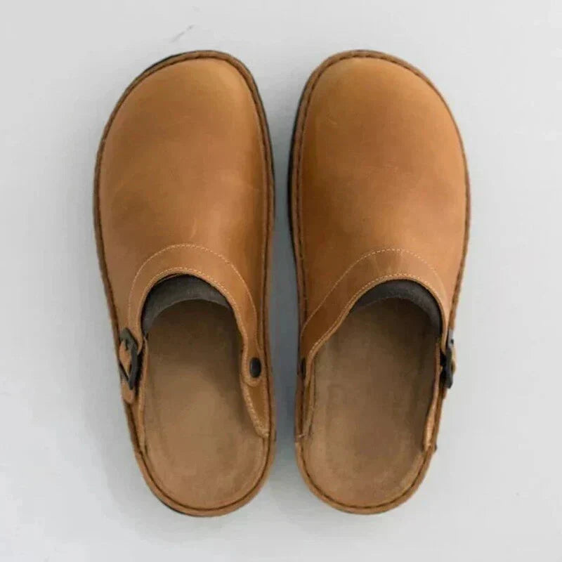 Women's Leather Slip-On Comfort Shoes – Supportive Cushioned Everyday Flats 3