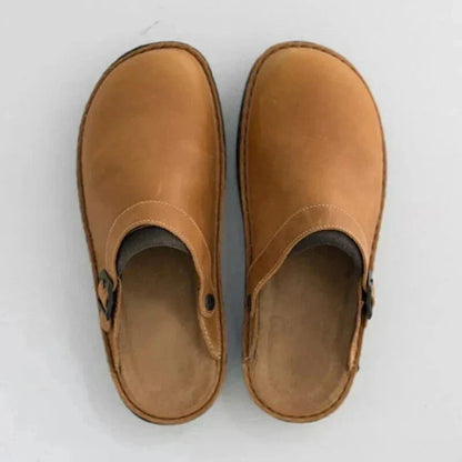 Women's Leather Slip-On Comfort Shoes – Supportive Cushioned Everyday Flats 3