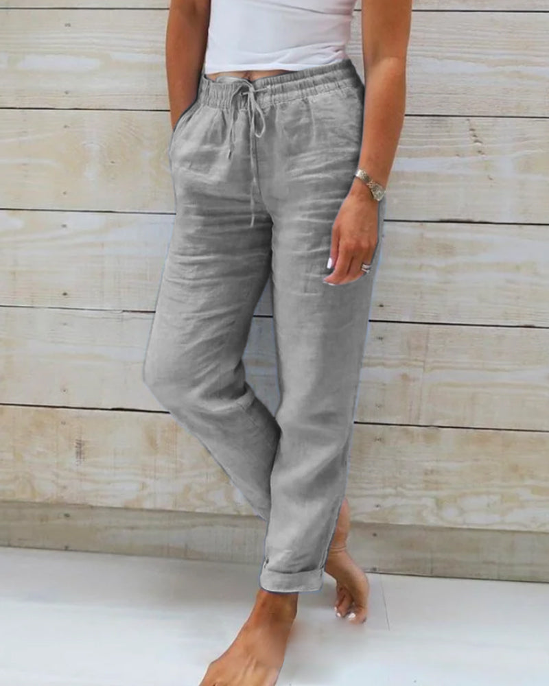 Elara Linen Pants Women 2