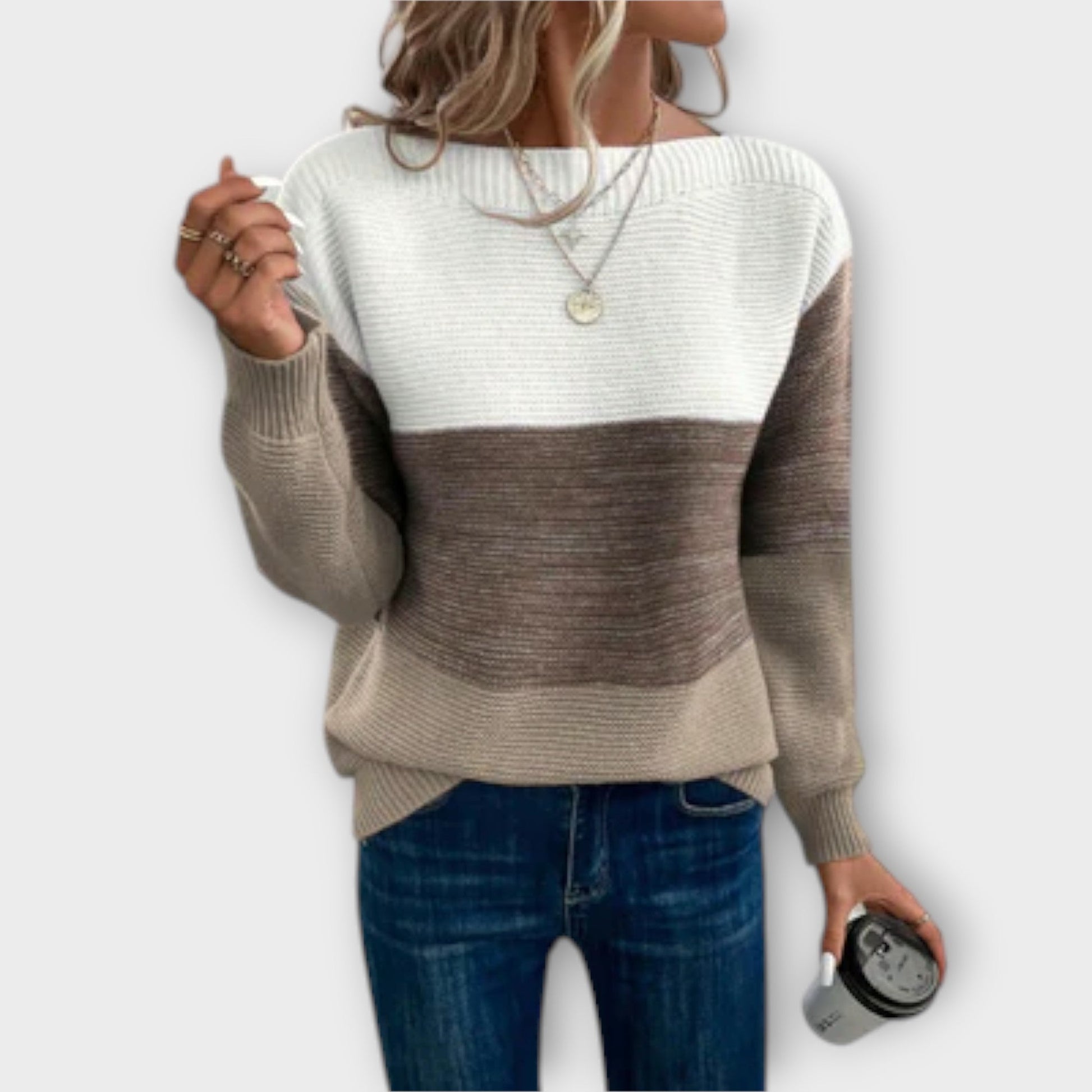 Elara Patchwork Sweater 1