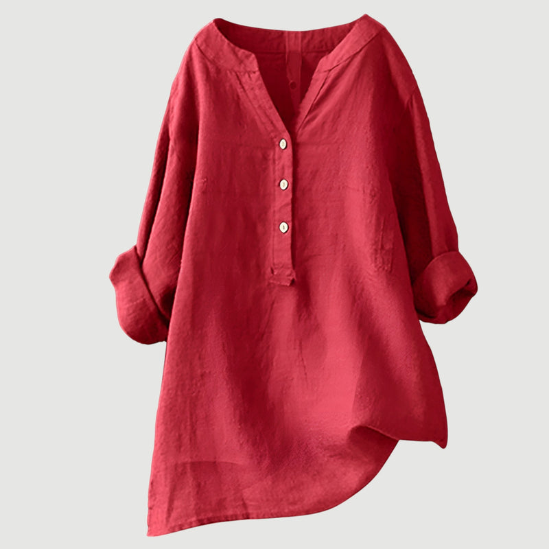Elara Relaxed Linen Blouse 2