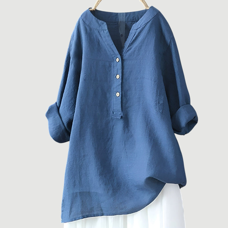 Elara Relaxed Linen Blouse 3