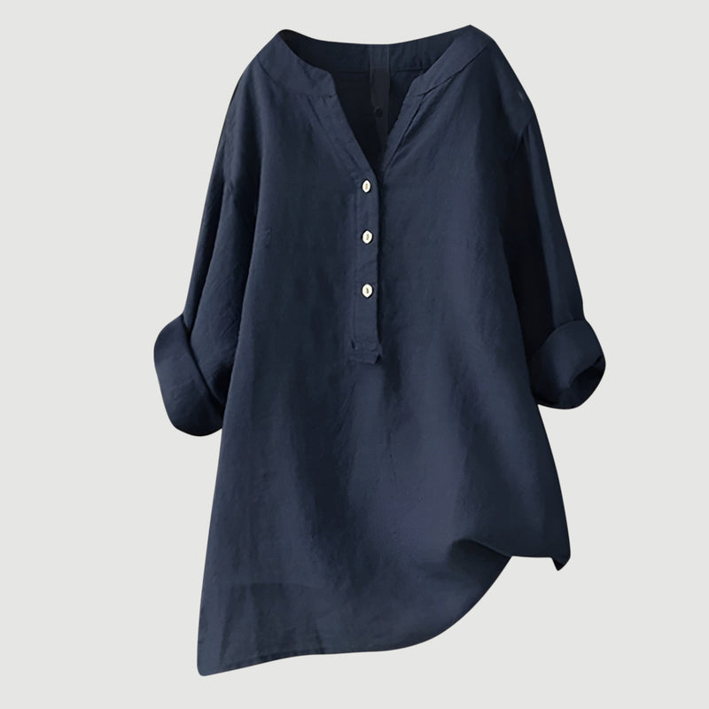 Elara Relaxed Linen Blouse 8