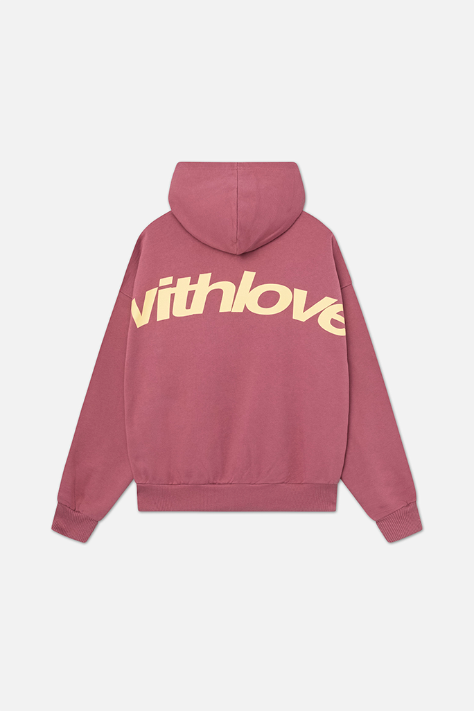 Unisex pullover hoodie with large back text graphic
