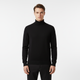 Men's plain knit turtleneck sweater with long sleeves