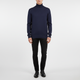 Men's plain knit turtleneck sweater with long sleeves