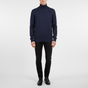 Men's plain knit turtleneck sweater with long sleeves