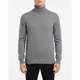 Men's plain knit turtleneck sweater with long sleeves