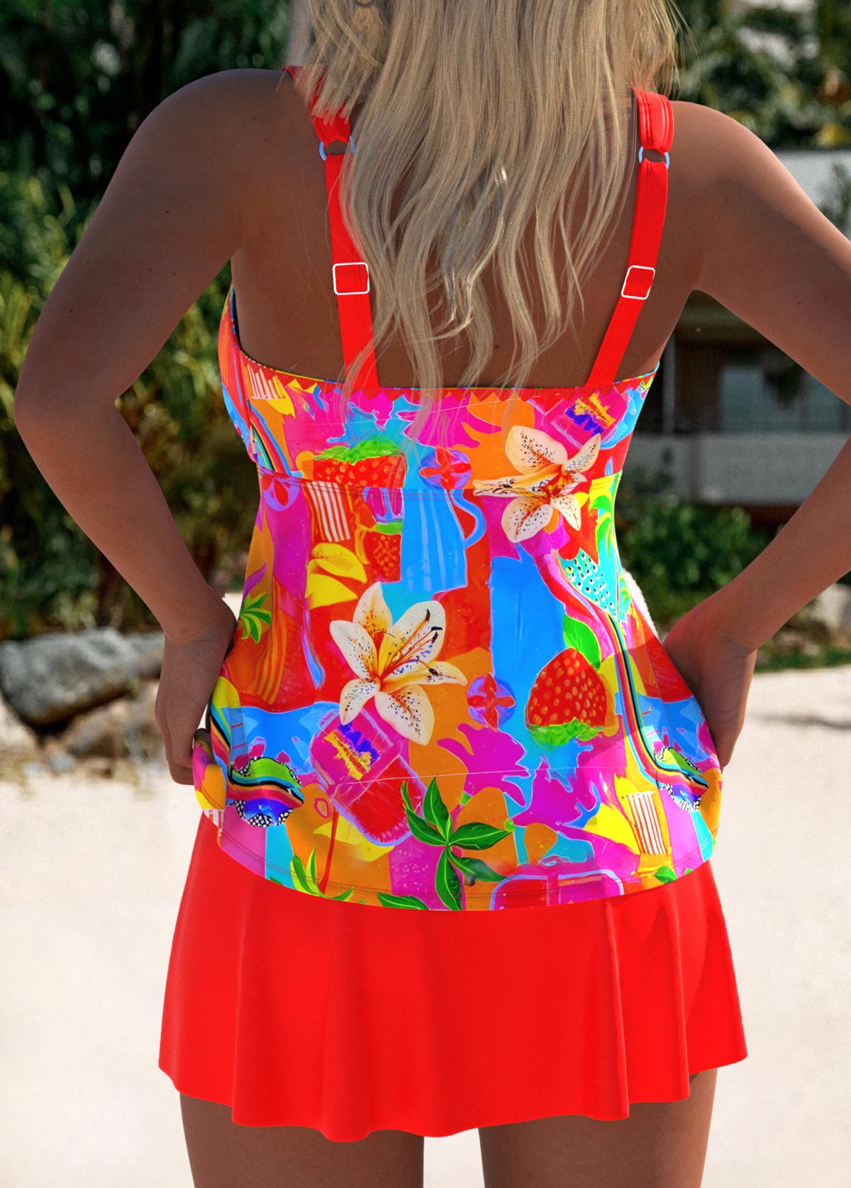 Elena Floral Swim Dress 1