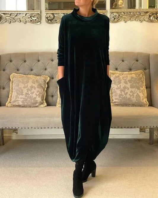 Elena Relaxed Velvet Dress 0