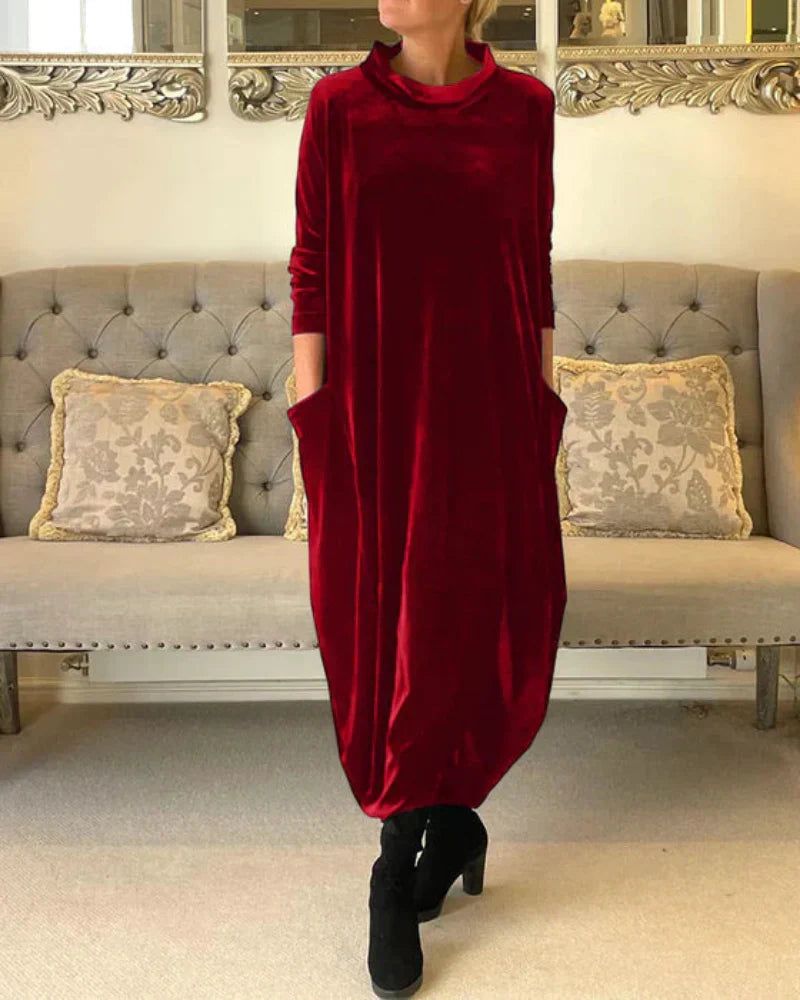 Elena Relaxed Velvet Dress 2