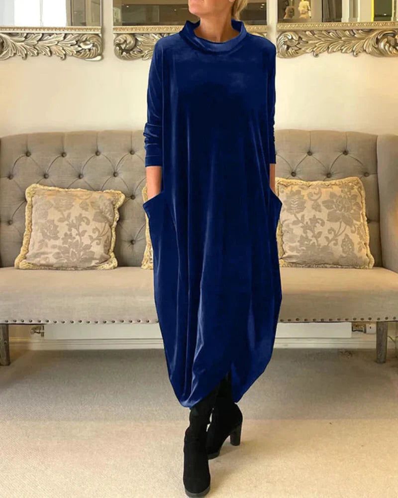 Elena Relaxed Velvet Dress 3