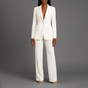 Women's tailored blazer and wide-leg trouser suit set