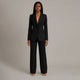 Women's tailored blazer and wide-leg trouser suit set