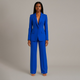 Women's tailored blazer and wide-leg trouser suit set