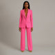 Women's tailored blazer and wide-leg trouser suit set