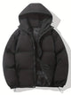 Women's hooded quilted winter jacket with zip front and adjustable hem