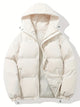 Women's hooded quilted winter jacket with zip front and adjustable hem