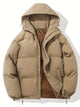 Women's hooded quilted winter jacket with zip front and adjustable hem