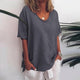 Women's Relaxed Round-Neck T-Shirt — Loose Lightweight Basic Summer Tee
