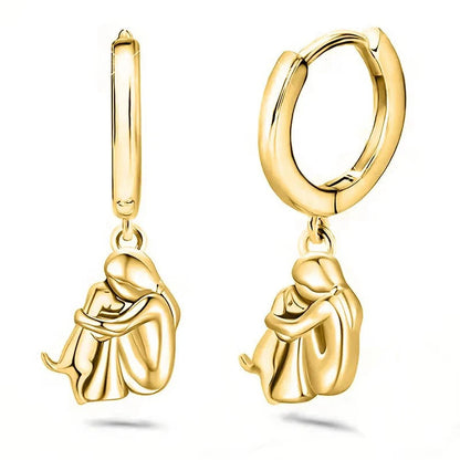 Fiona Dog Hug Dangle Earrings 5