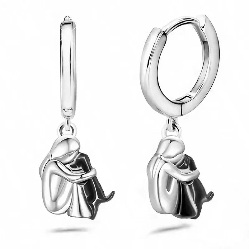 Fiona Dog Hug Dangle Earrings 6