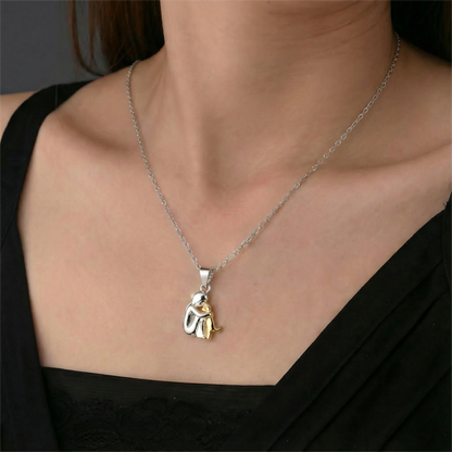 Fiona Dog Hug Pendant Necklace 1