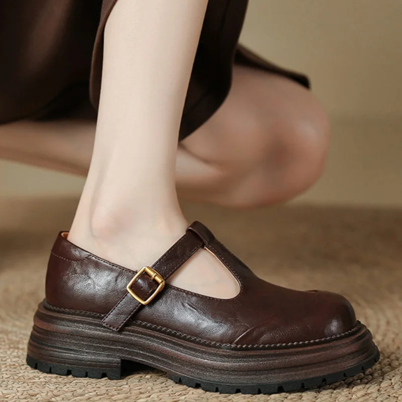 Fiona Vintage T-Bar Shoes 0