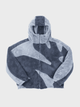 Men's abstract colour block hooded jacket with full zip front