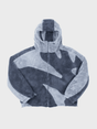 Men's abstract colour block hooded jacket with full zip front