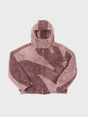 Men's abstract colour block hooded jacket with full zip front