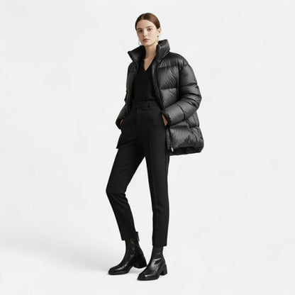 Urban ankle boots with round toes, side zippers and block heels