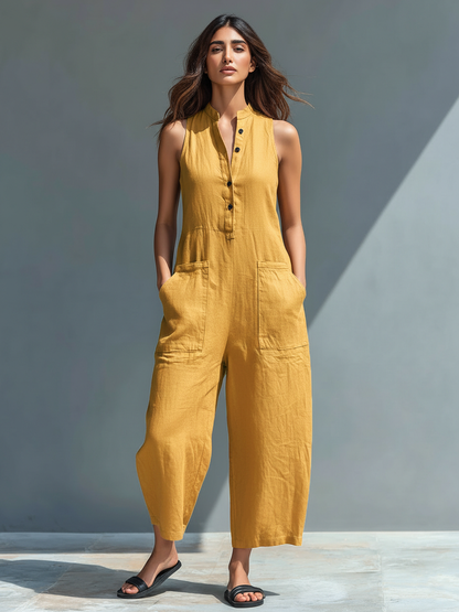 Marcella - Sleeveless Wide-Leg Jumpsuit