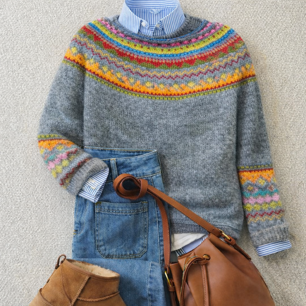 Genevieve Heritage Nordic Sweater 0