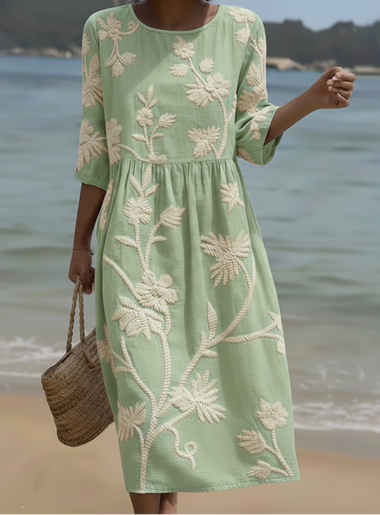 Giana Floral Midi Dress 0