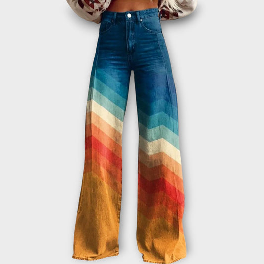 Gianna Geometric Pattern Jeans 0