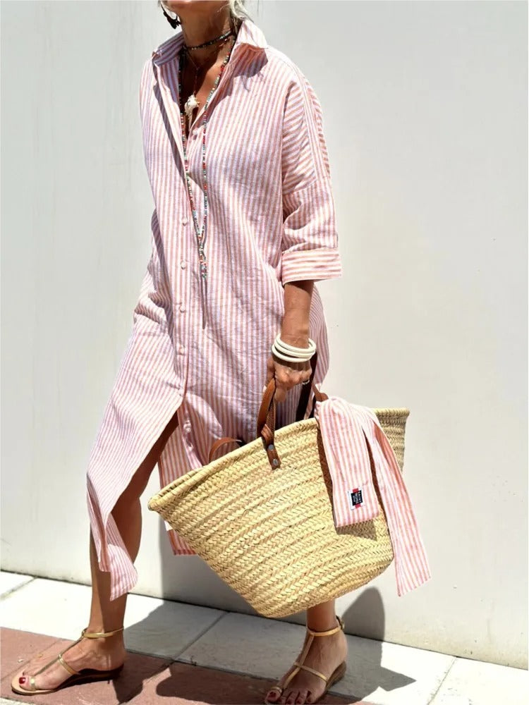 Giselle Casual Striped Dress 0