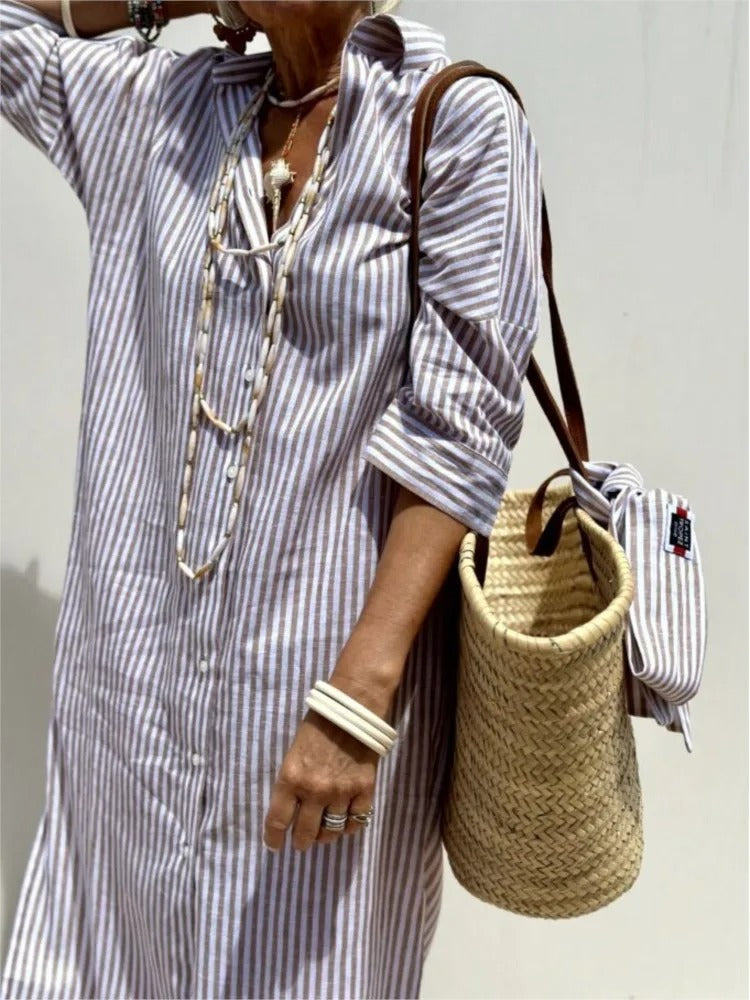 Giselle Casual Striped Dress 3